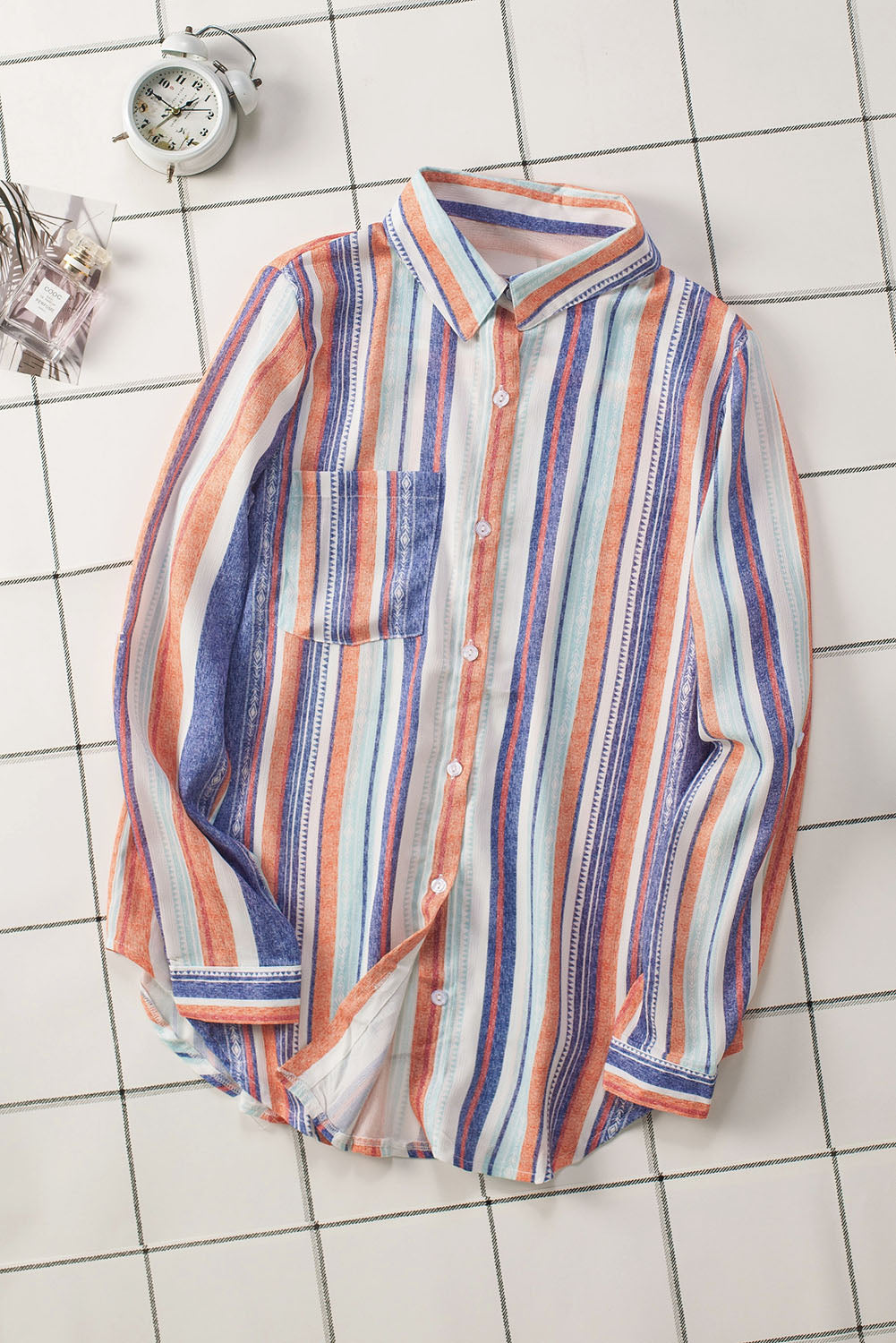 Sweet Enough Striped Button Up Top