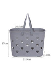 Heart-shape Hollowed Plastic Storage Basket