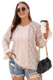 Chemisier à manches longues Dotty Floral Patchwork grande taille rose