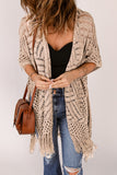 Loose Knitwear Kimono with Slits