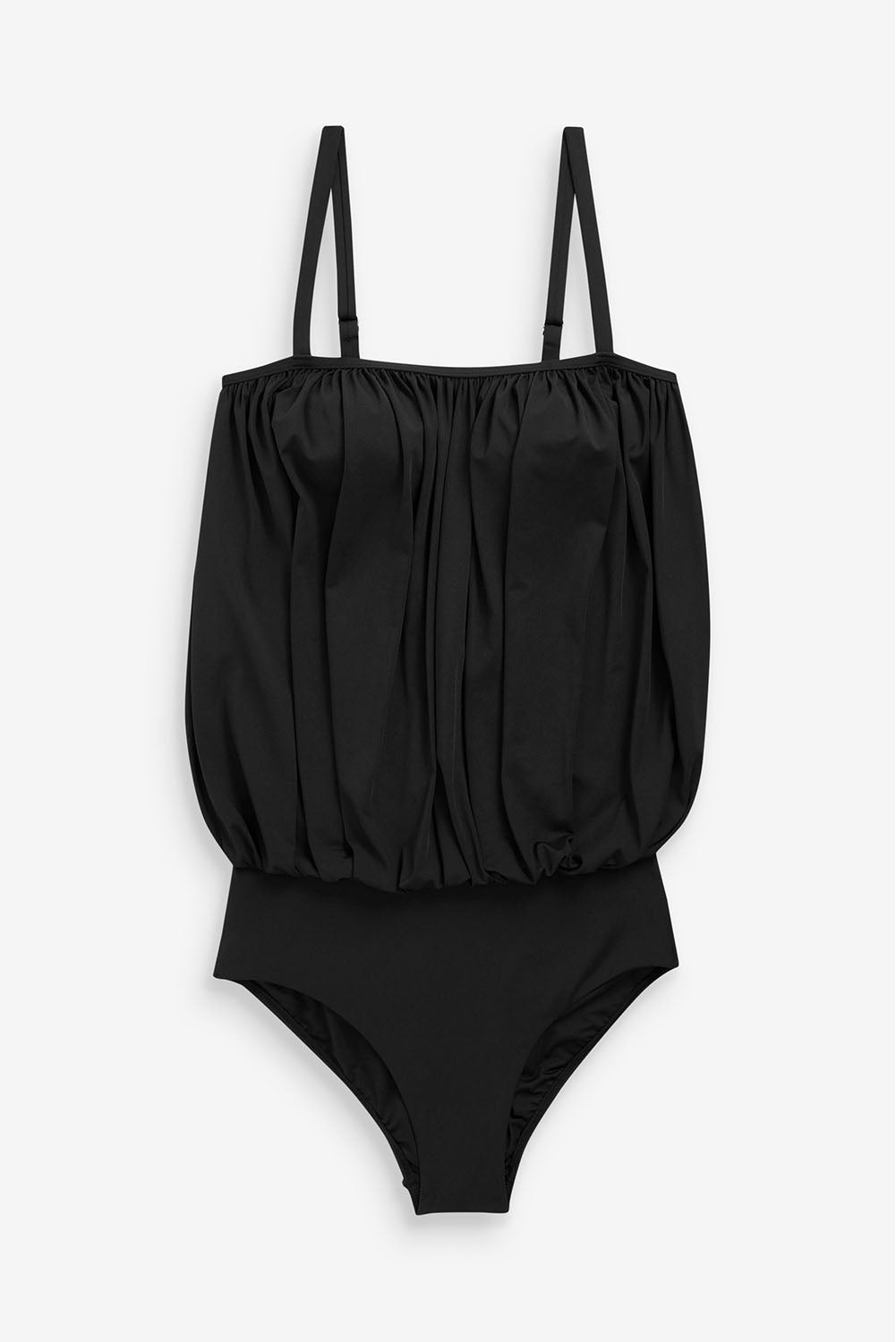 Draped Spaghetti Straps One-piece Swimwear