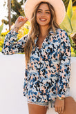 Abstract Print Buttoned Long Sleeve Shirt