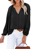 Split V Neck Dolman Top