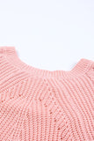 Hollow-out Puffy Sleeve Knit Sweater