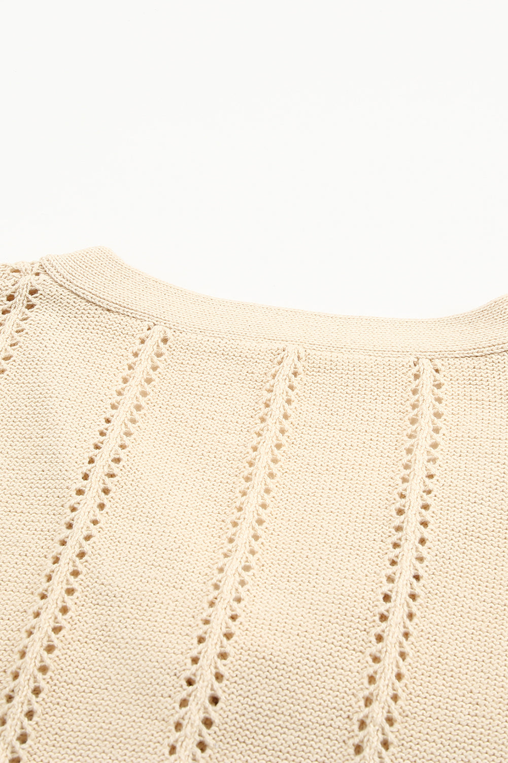 Hollow Out V Neck Pullover Sweater