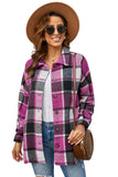 Plaid Print Buttoned Shirt Jacket