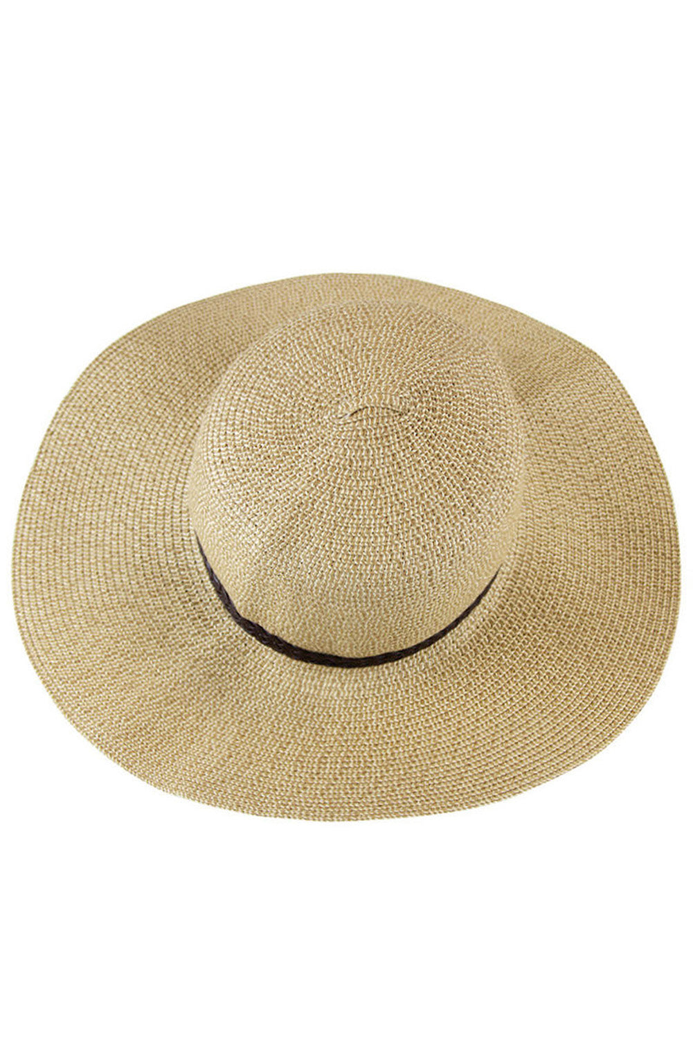 Chapeau de paille d'été pliable à large bord