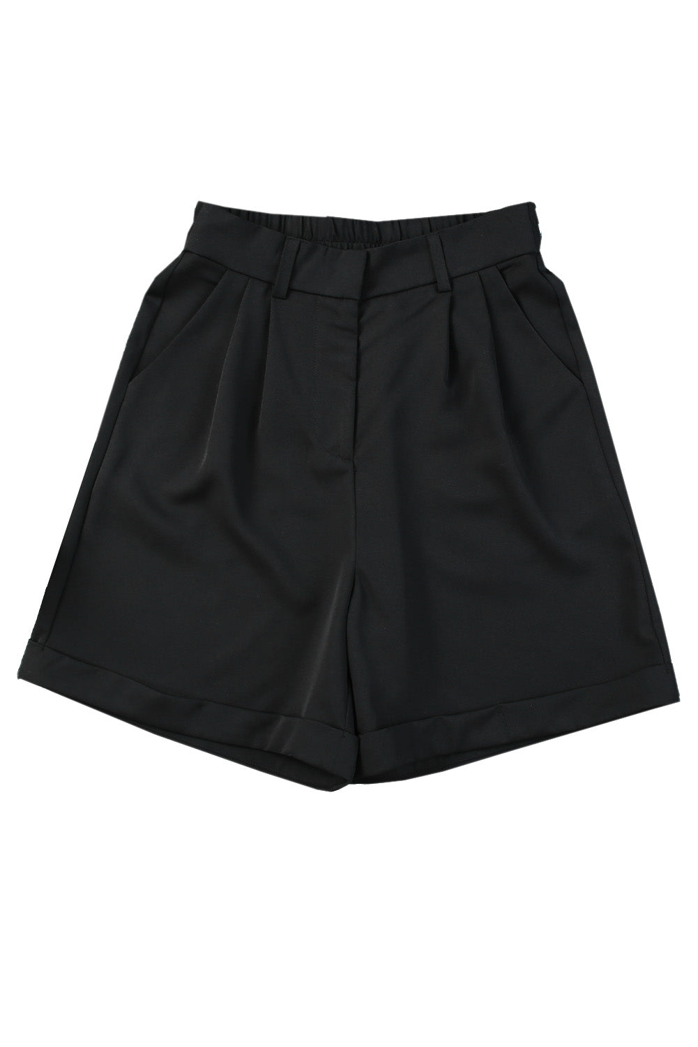 Casual Pocketed High Waist Bermuda Shorts