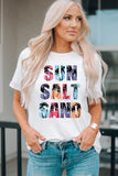 Coconut Tree SUN SALT SAND Graphic Tee