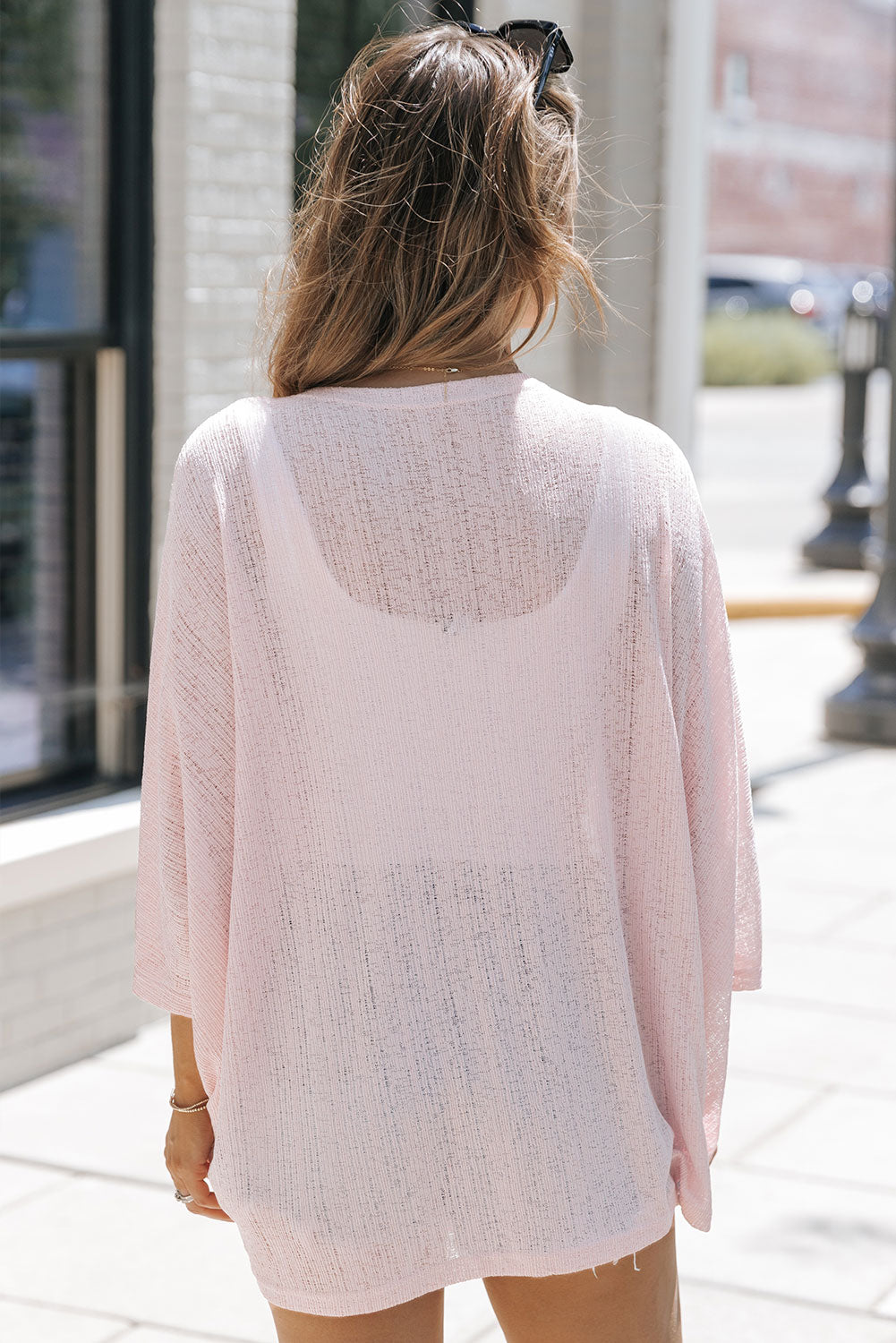 Sheer Lightweight Knit Long Sleeve Cardigan