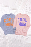 Sweat-shirt à cordon imprimé graphique Cool Mom 