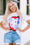 American Flag Boots Graphic Tee