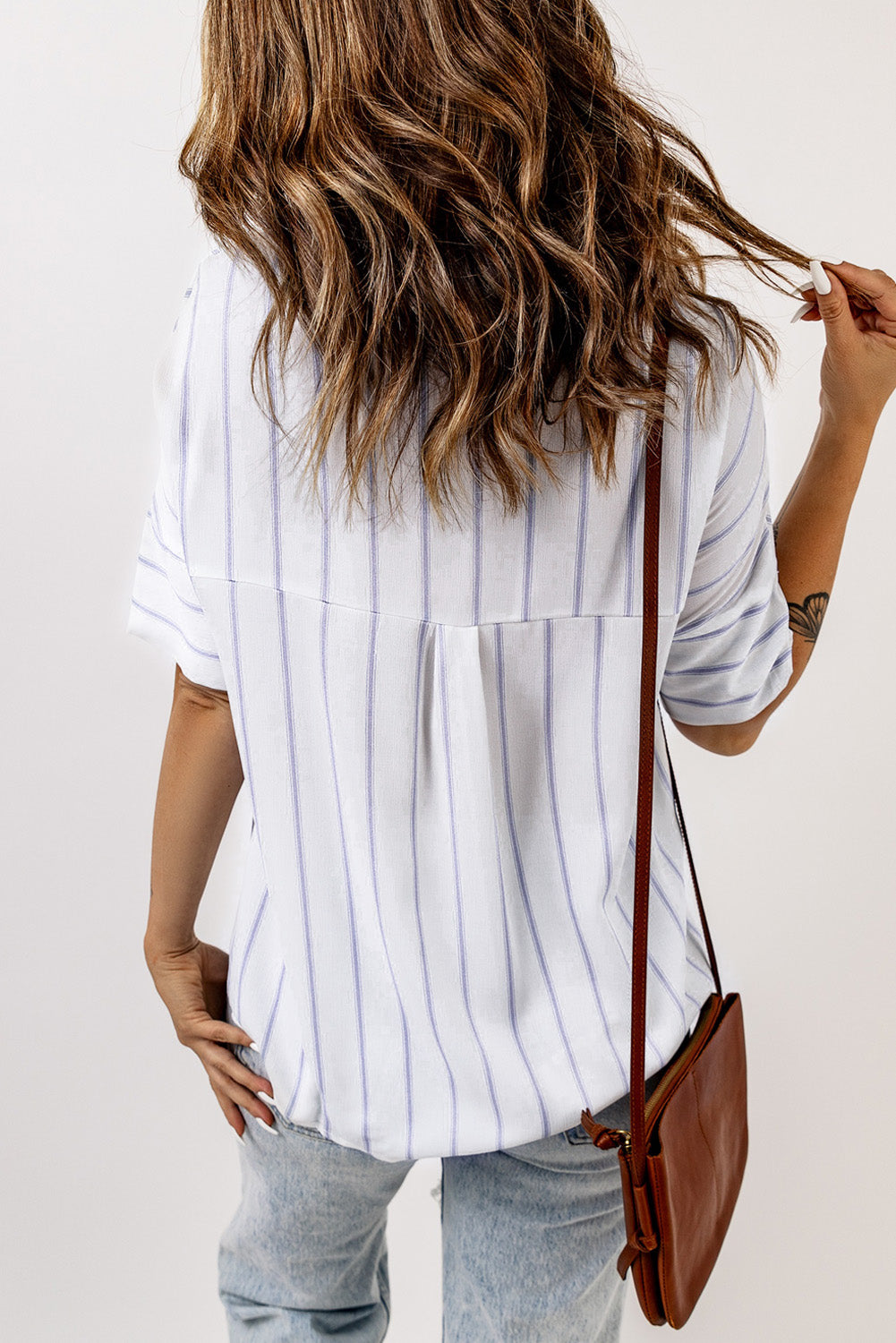 Pocketed Striped Shirt