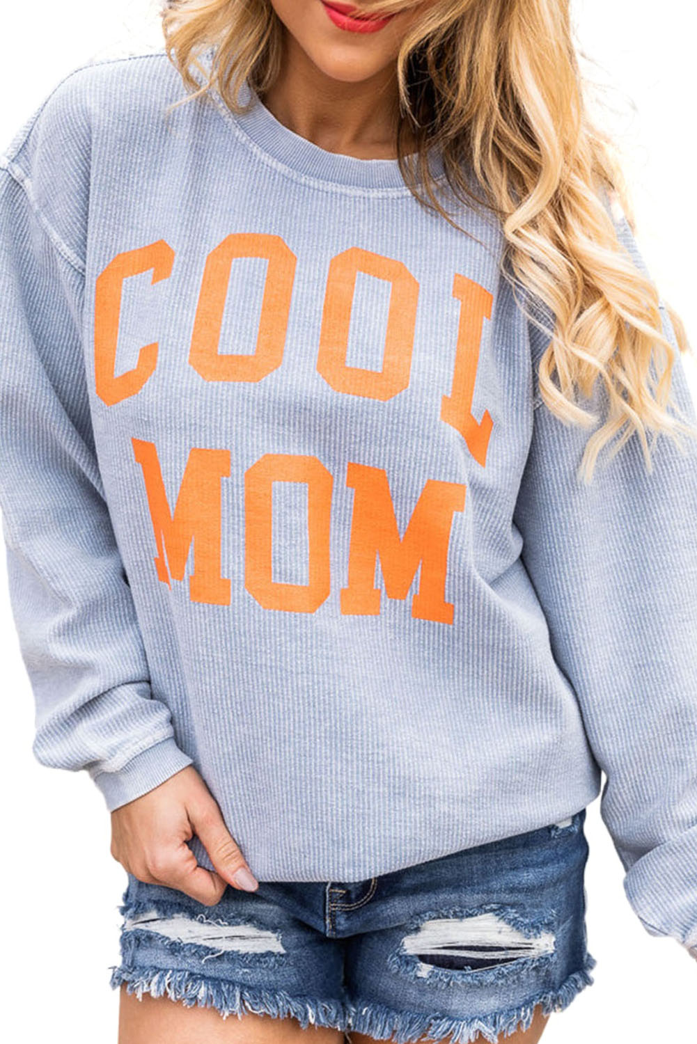 Cool Mom Graphic Print Cording Sweatshirt