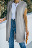 Pull cardigan basique gris