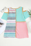 Contrast Trim Color Block V Neck Tank Top