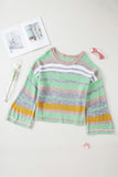 Striped Bell Sleeves Loose Sweater