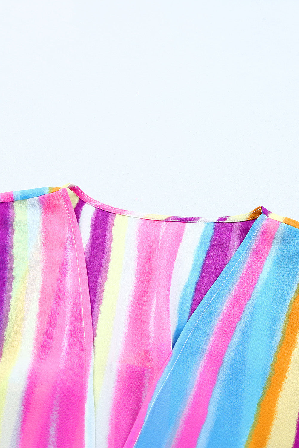 Striped Print Oversized Kimono