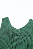 Hollowed Knit V Neck Tank Top