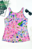 Floral Print Notch Neck Sleeveless Top