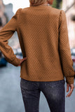 Brown Plaid Raglan Sleeve Sweatshirt