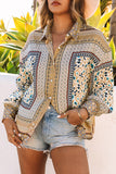 Bohemian Printed Button Front Shirt