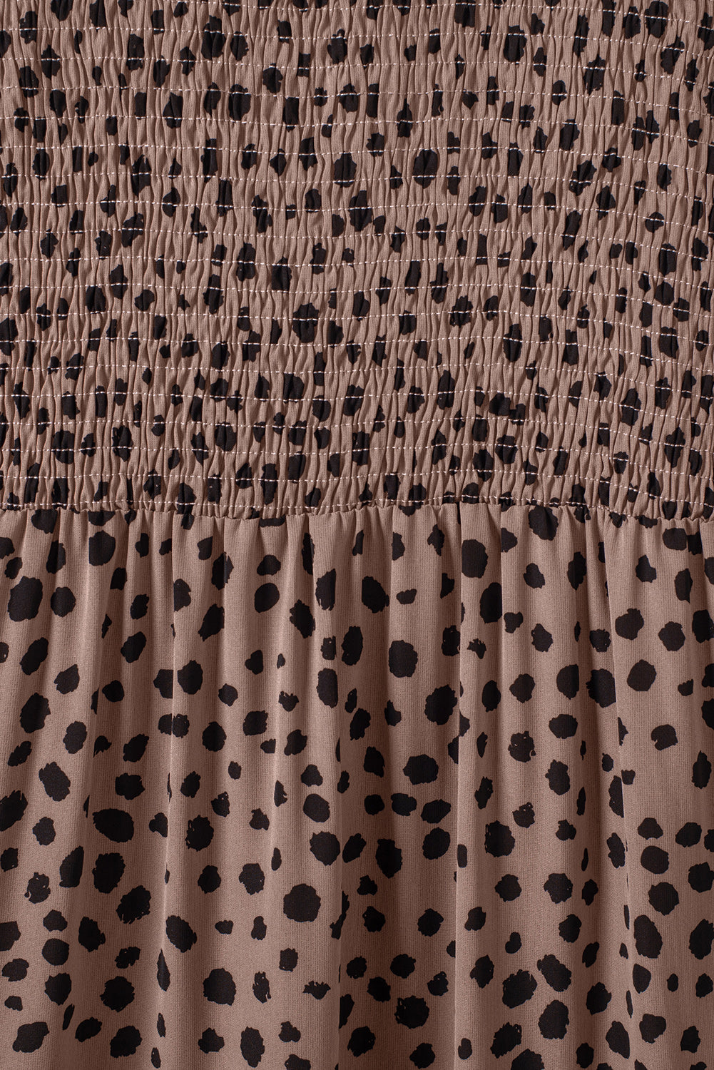 Plus Size Leopard Print Smocked Tiered Dress