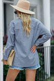 Textured Buttons Pocketed Shirt