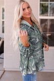 Long Sleeve Camo Print Oversize Hoodie