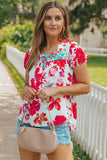 Floral Printed Square Neck Blouse