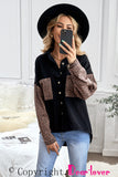 Contrast Leopard Denim Jacket