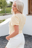 Square Neck Bubble Sleeve Top