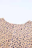 Plus Size Cheetah Print Twisted T-shirt