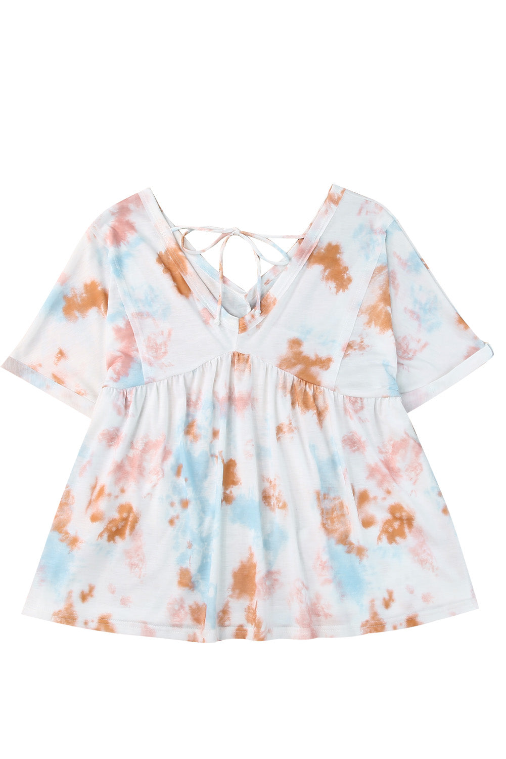 Tie Dye Flowy Short Sleeve Top