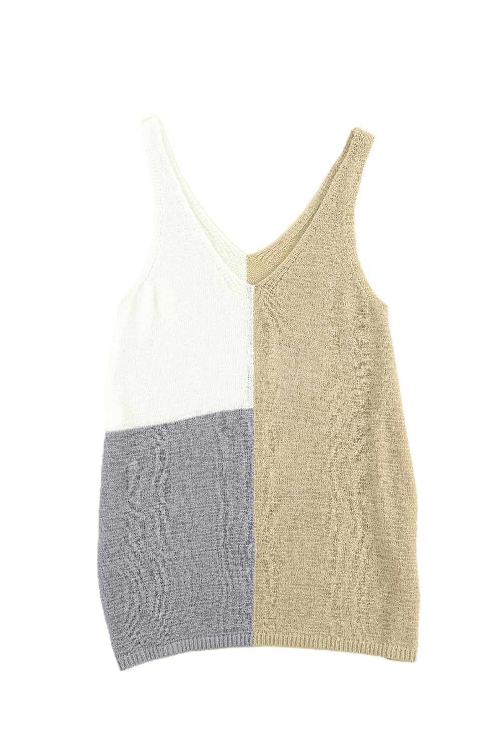 Color Block Knitted Tank Top