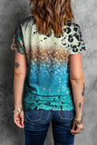 Leopard Tie-dye Bleached T-shirt