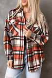 Chest Pockets Flannel Plaid Shacket