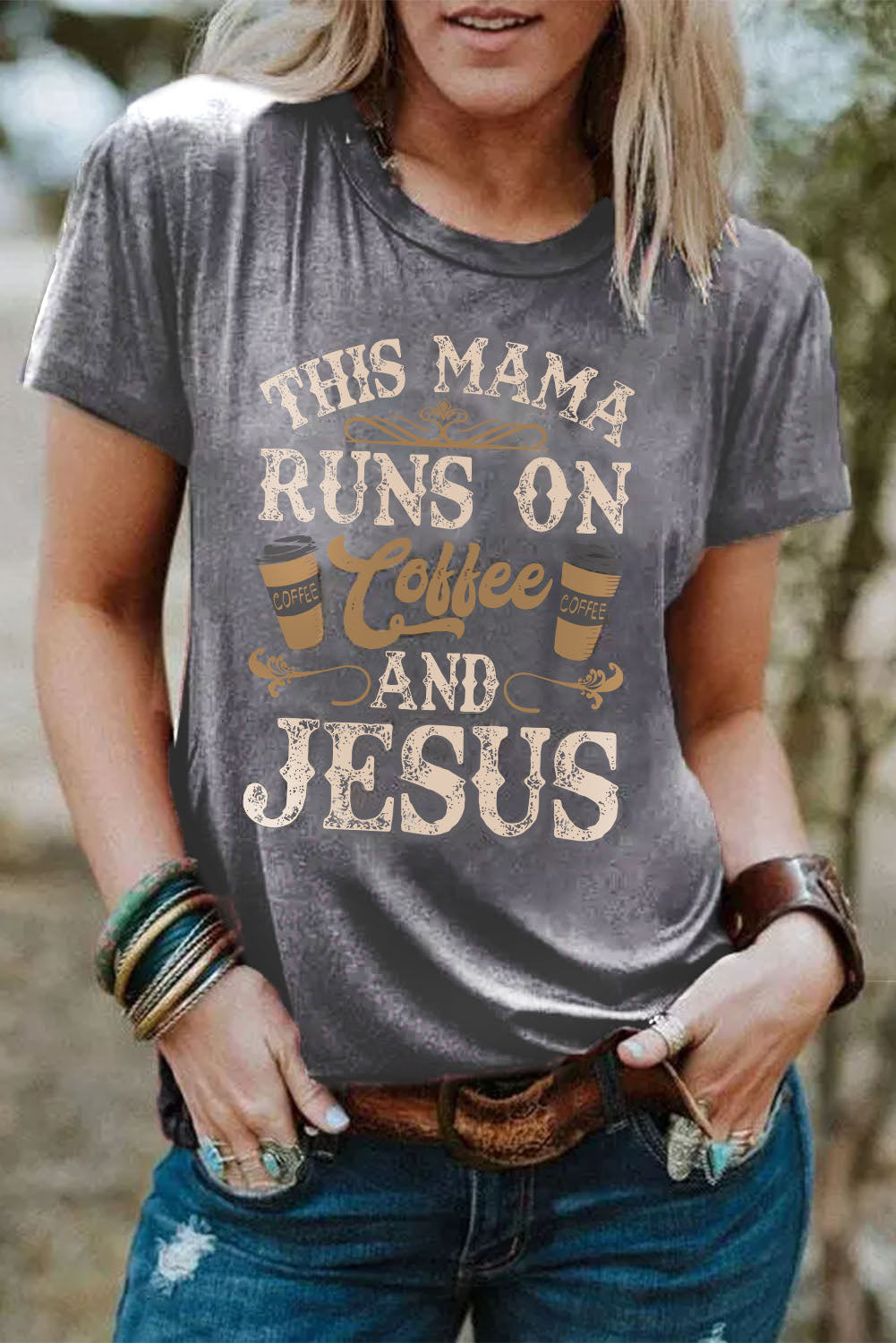 Coffee And Jesus Graphic T-Shirt