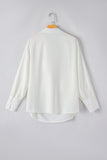 White Polo Neck Long Sleeve Blouse