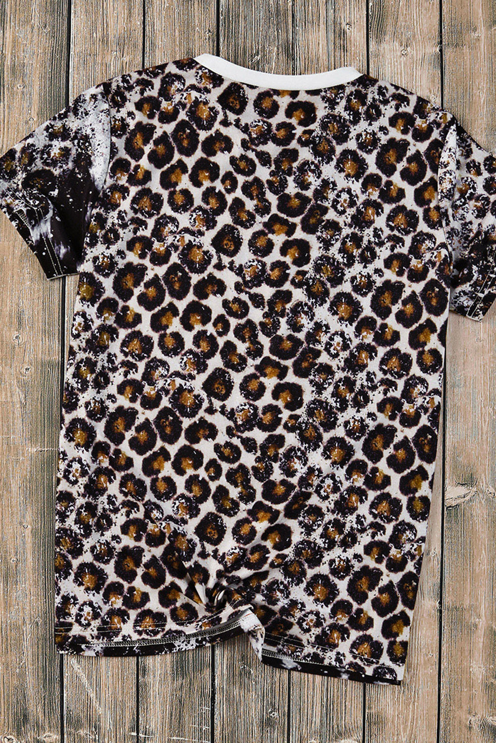 Mix Animal Print Bleached T Shirt