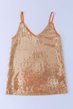 Spaghetti Straps Sequin Tank Top