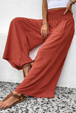 Waistband High Waist Wide Leg Pants