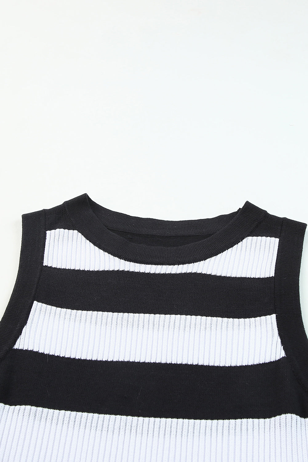 Striped Print Knitted Tank Top