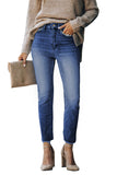 High Waist Ankle-Length Skinny Jeans