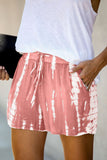 Tie Dye Drawstring Casual Shorts