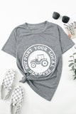 Gris SOUTENEZ VOS AGRICULTEURS LOCAUX T-shirt graphique