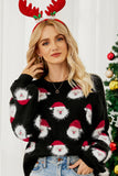 Gray Christmas Santa Claus Pullover Sweater