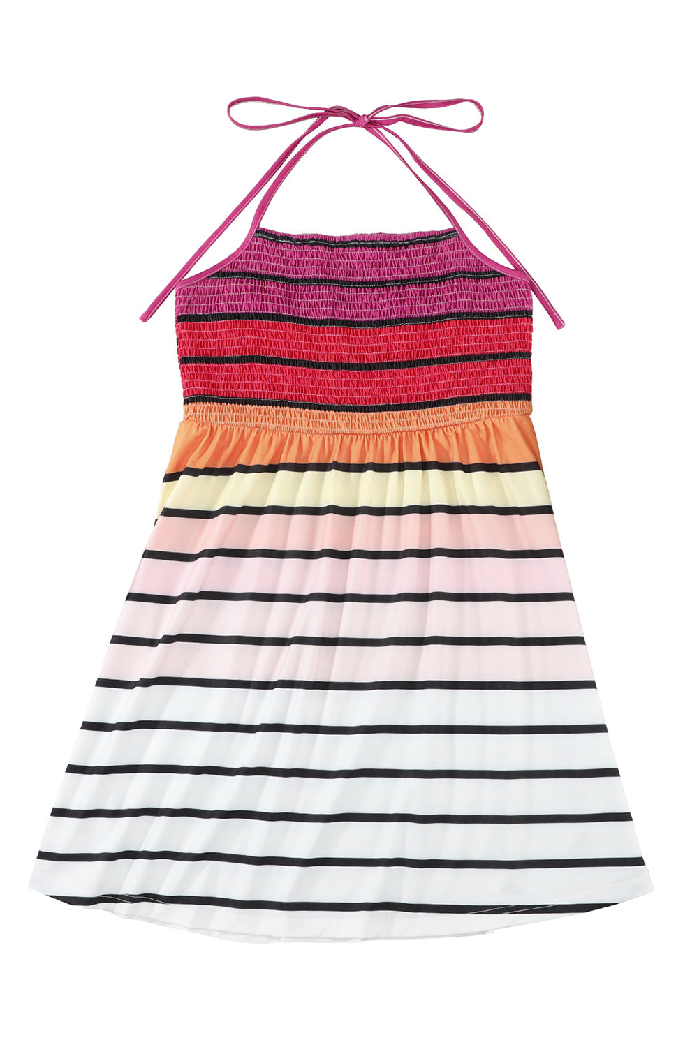 Colorful Striped Hollow Out Camisole