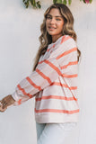 Striped Drop Shoulder Pullover Sweatshirt