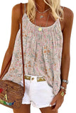 Boho Floral Print Spaghetti Straps Tank Top